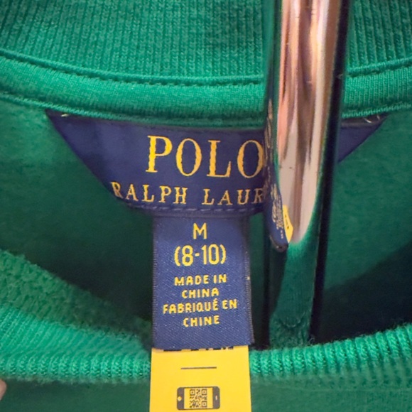 Polo Ralph Lauren Big Pony Crewneck Sweatshirt – Green (Youth M 8–10) - Picture 4 of 5